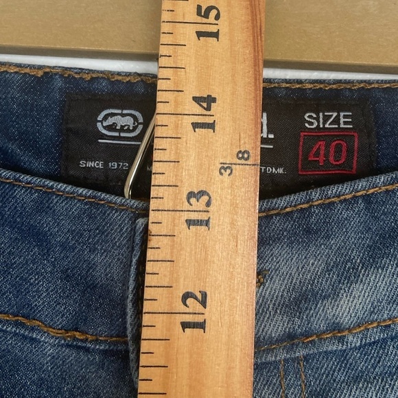 Ecko Untld Y2K Men's Denim Shorts Size 40 Relaxed Fit Color Blue Mid Wash - Picture 7 of 11